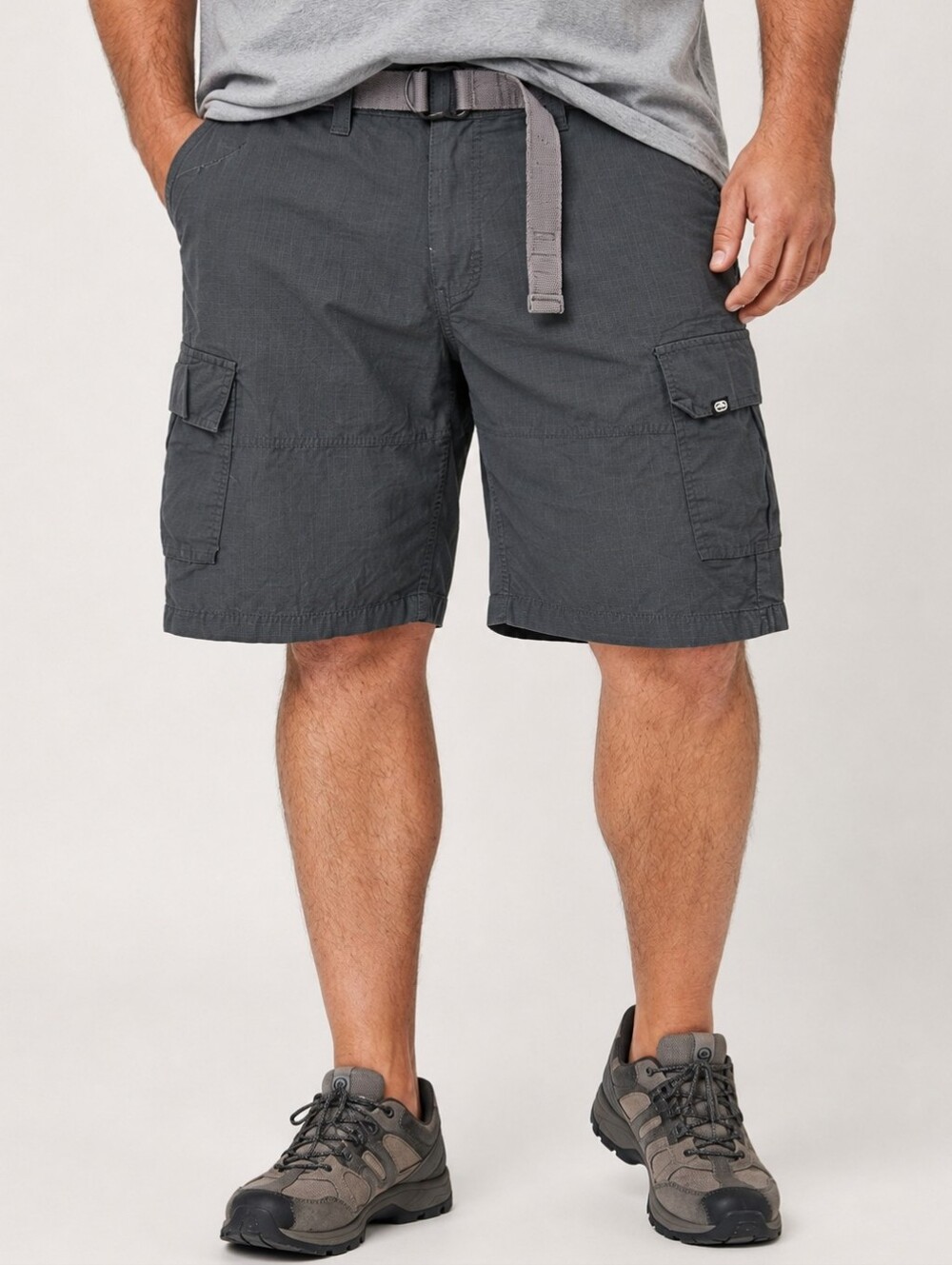 🩳 Ecko Unltd. Gray Cargo Shorts with Web Belt | Men's Size 42 | Utility Casual